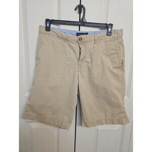 Tommy Hilfiger‎ Mens Chino Shorts 34 Khaki Flat Front Casual Pre-Owned